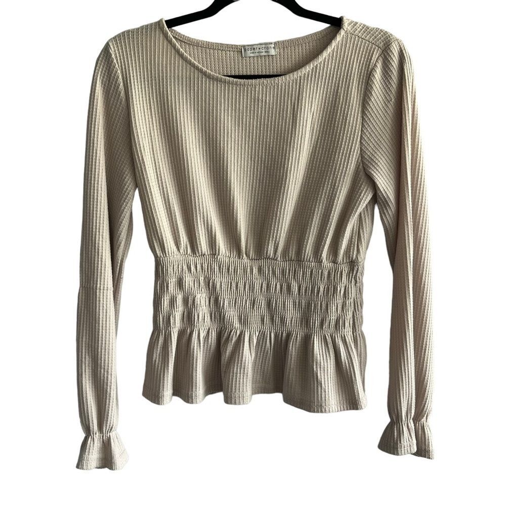 Paper Crane Cream Long Sleeve Top